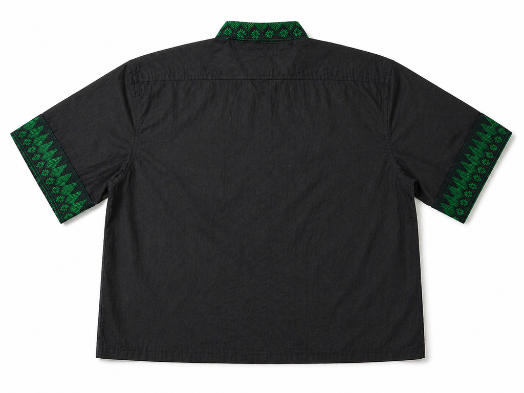 MODERN CHEONGSAM BOXY SHIRT MIDNIGHT HILL