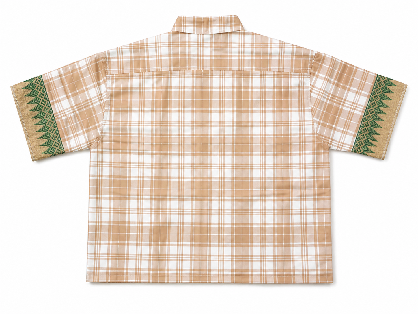 MODERN CHEONGSAM BOXY SHIRT CARAMEL