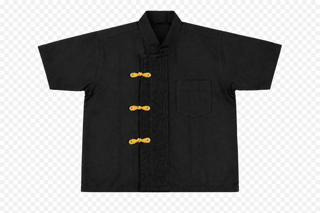 MODERN CHEONGSAM BOXY SHIRT ALL BLACK