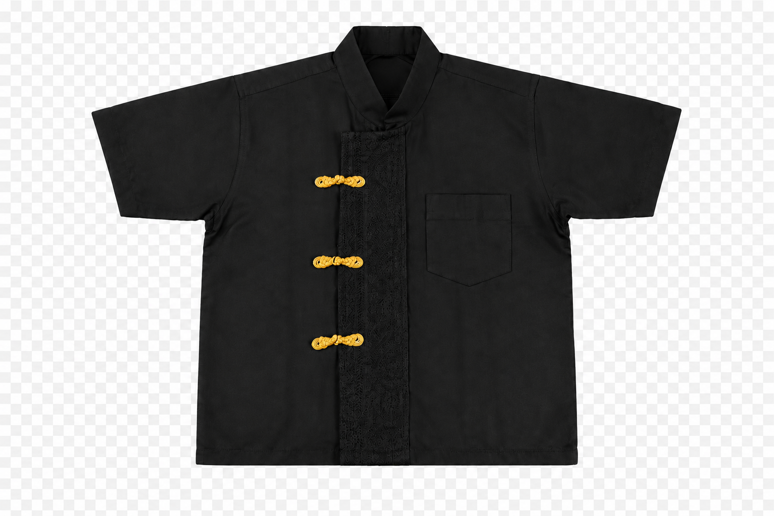 MODERN CHEONGSAM BOXY SHIRT ALL BLACK
