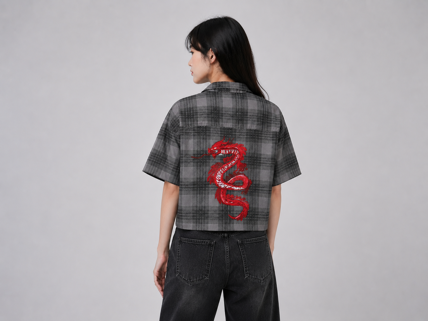 MODERN CHEONGSAM BOXY SHIRT PURPLE HEART