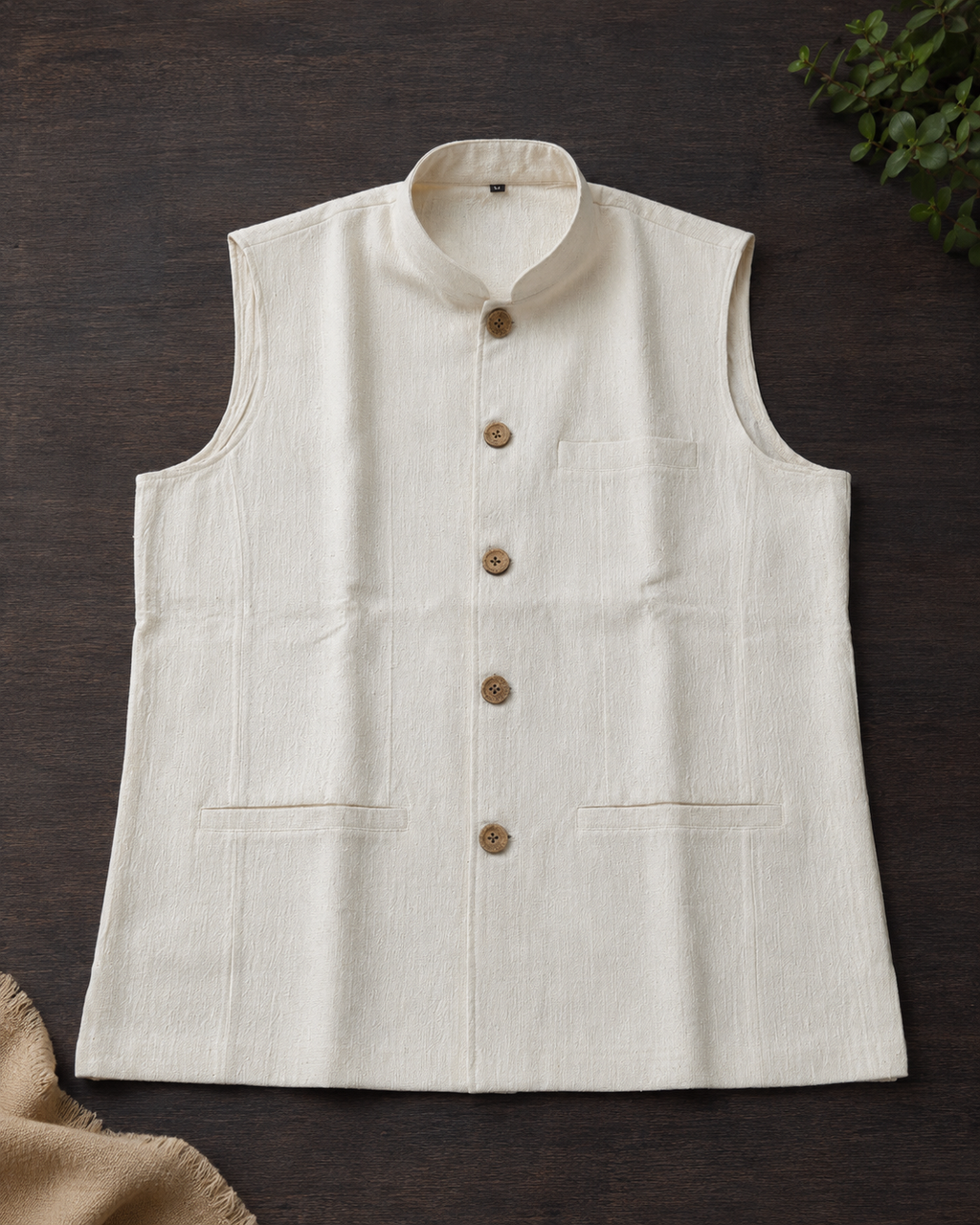 PURE ERI SILK WAIST COAT/ NEHRU JACKET