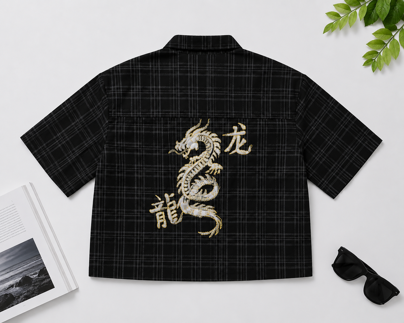 MODERN CHEONGSAM BOXY SHIRT BLACK SWAN