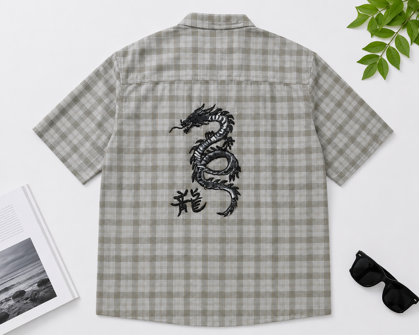 MODERN CHEONGSAM BOXY SHIRT SOFT ASH
