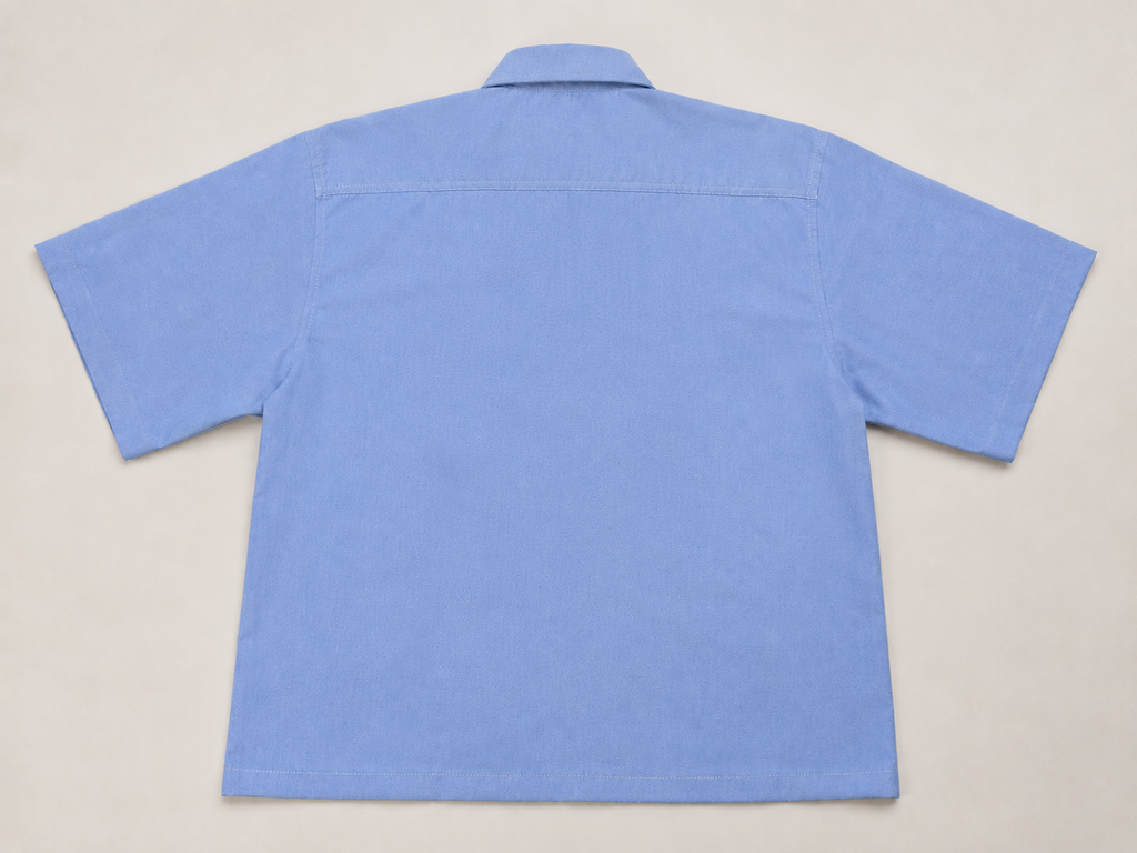 FORMAL CHEONGSAM BOXY SHIRT -Sky Blue