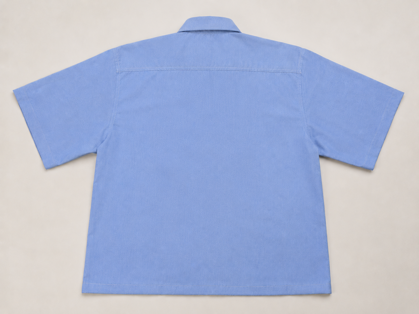 FORMAL CHEONGSAM BOXY SHIRT -Sky Blue