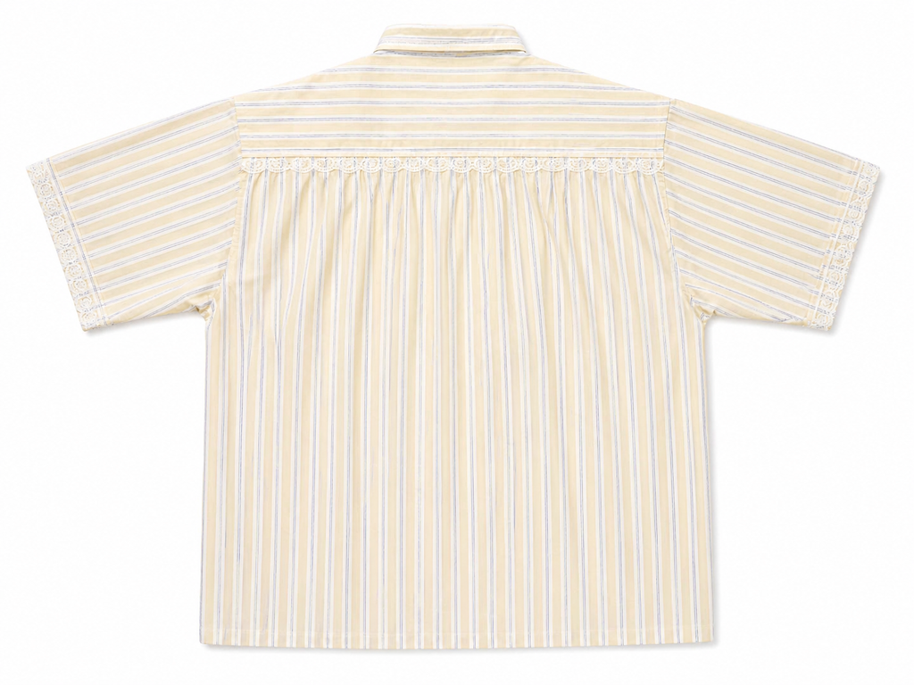 MODERN CHEONGSAM BOXY SHIRT PASTEL YELLOW