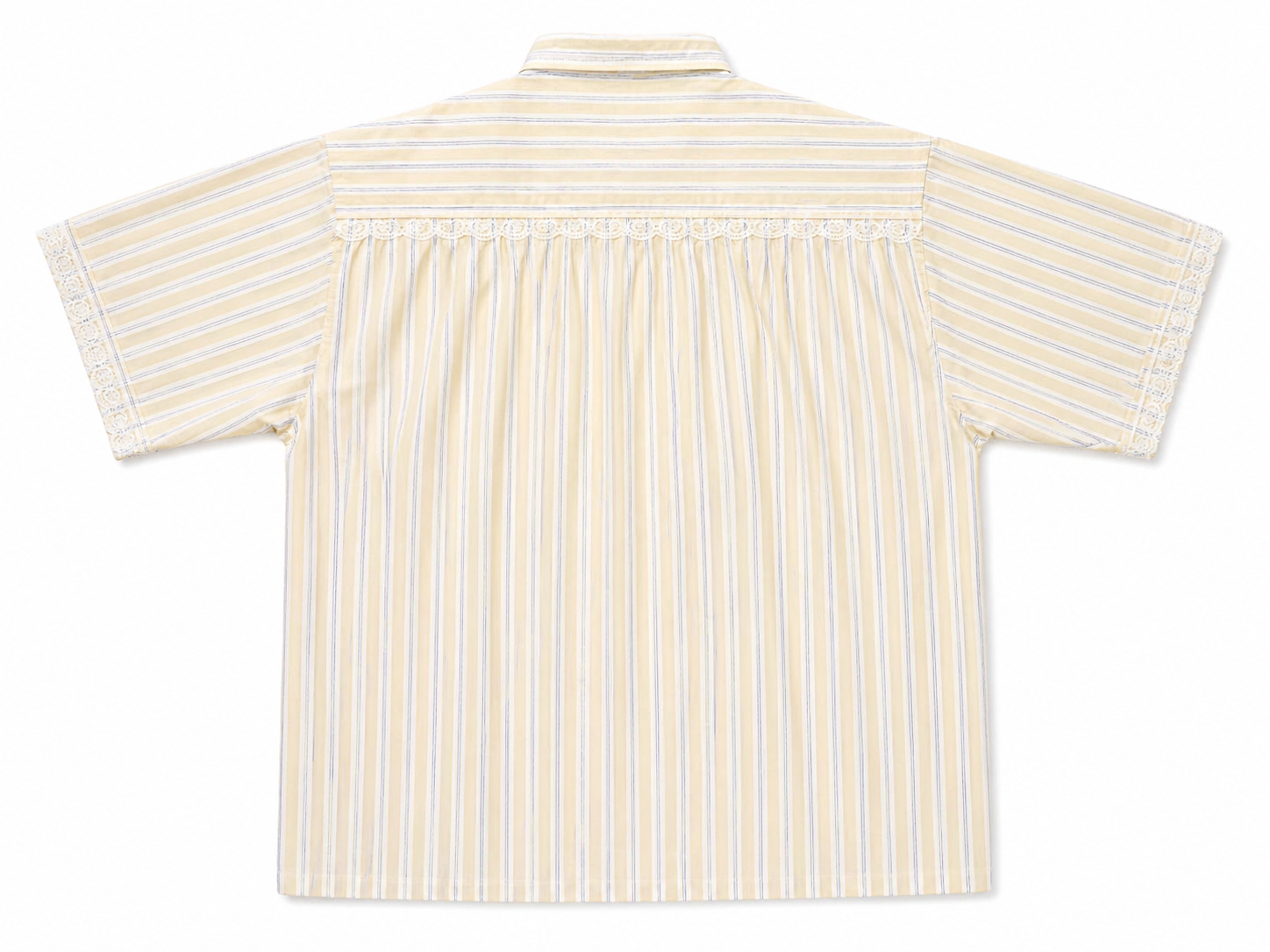 MODERN CHEONGSAM BOXY SHIRT PASTEL YELLOW