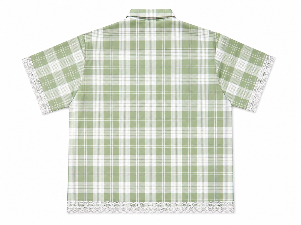 MODERN CHEONGSAM BOXY SHIRT MATCHA