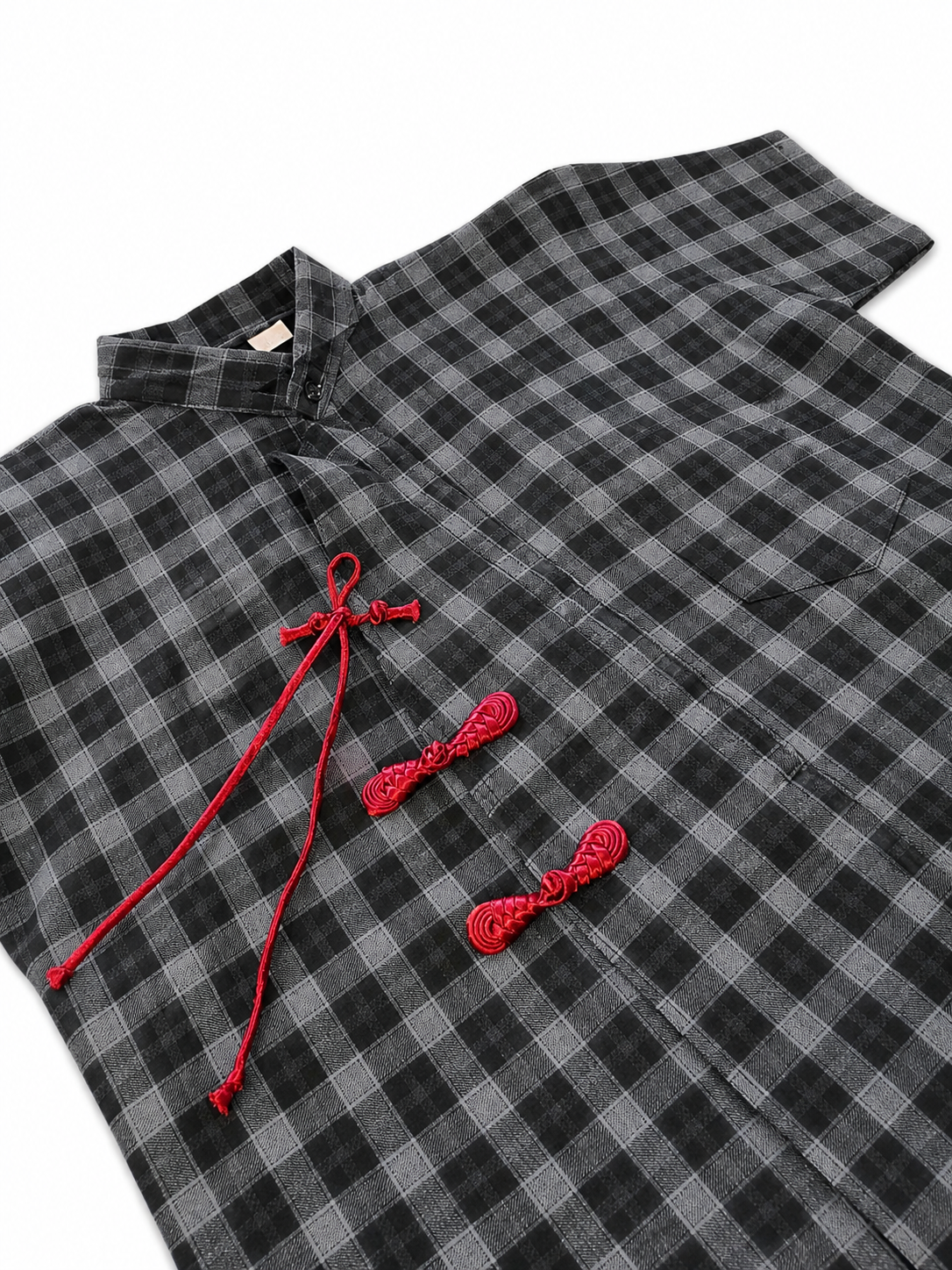 MODERN CHEONGSAM BOXY SHIRT DEEP SEA