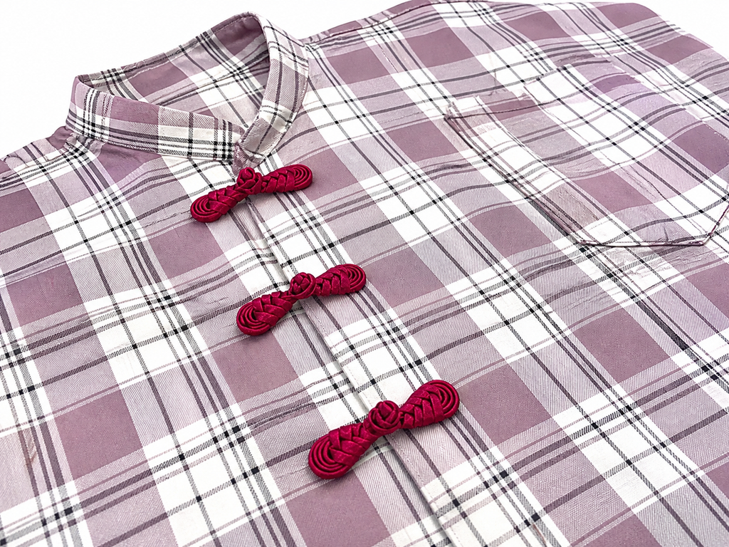 MODERN CHEONGSAM BOXY SHIRT DUSTY ROSE