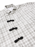 MODERN CHEONGSAM BOXY SHIRT SOFT ASH