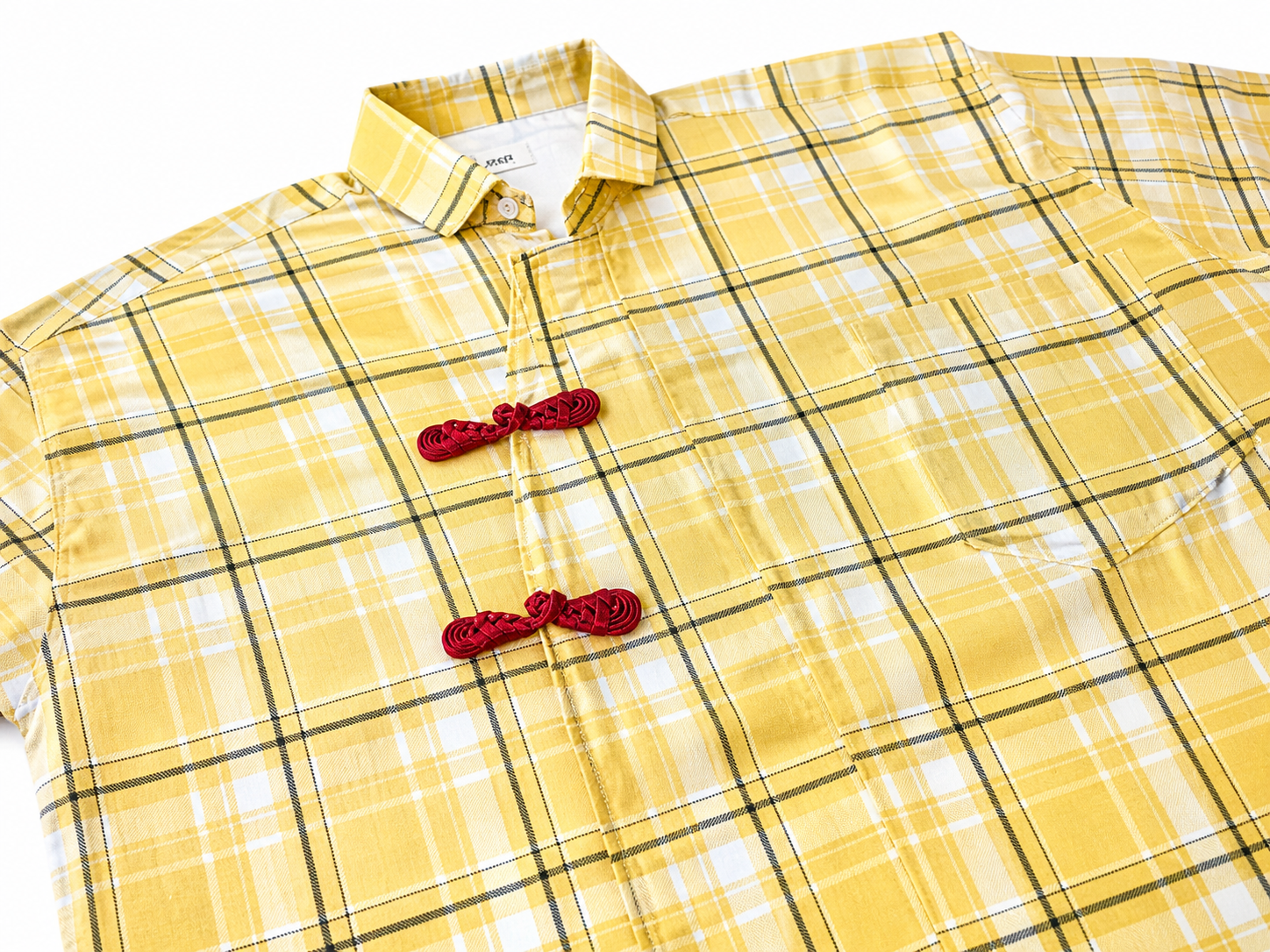 MODERN CHEONGSAM BOXY SHIRT BUTTER YELLOW