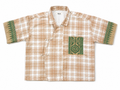 MODERN CHEONGSAM BOXY SHIRT CARAMEL