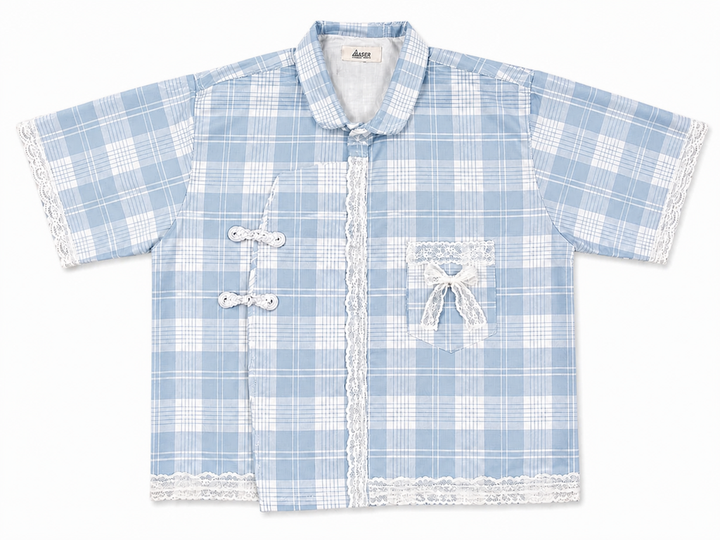 MODERN CHEONGSAM BOXY SHIRT CLOUDY