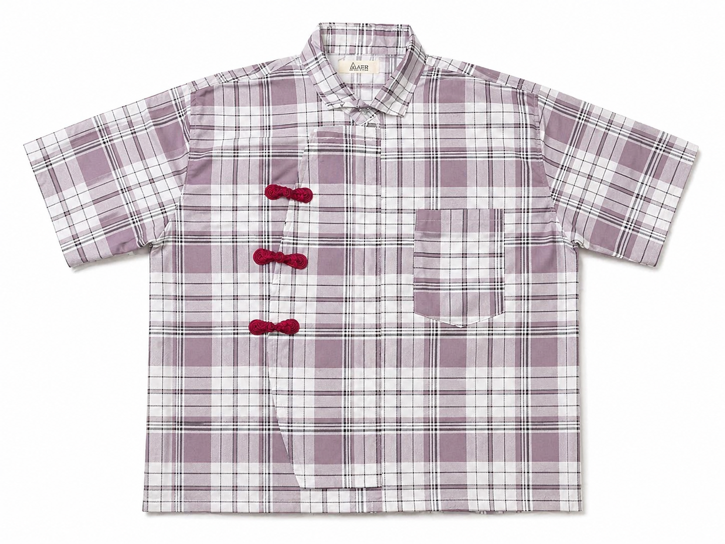 MODERN CHEONGSAM BOXY SHIRT DUSTY ROSE