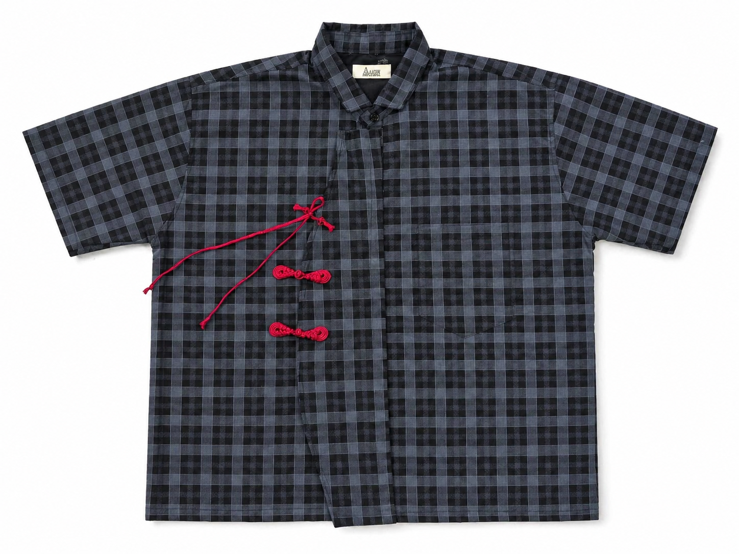 MODERN CHEONGSAM BOXY SHIRT DEEP SEA