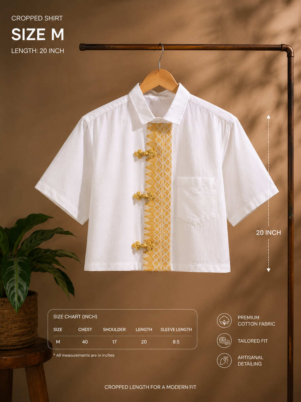 MODERN CHEONGSAM BOXY SHIRT ALL WHITE
