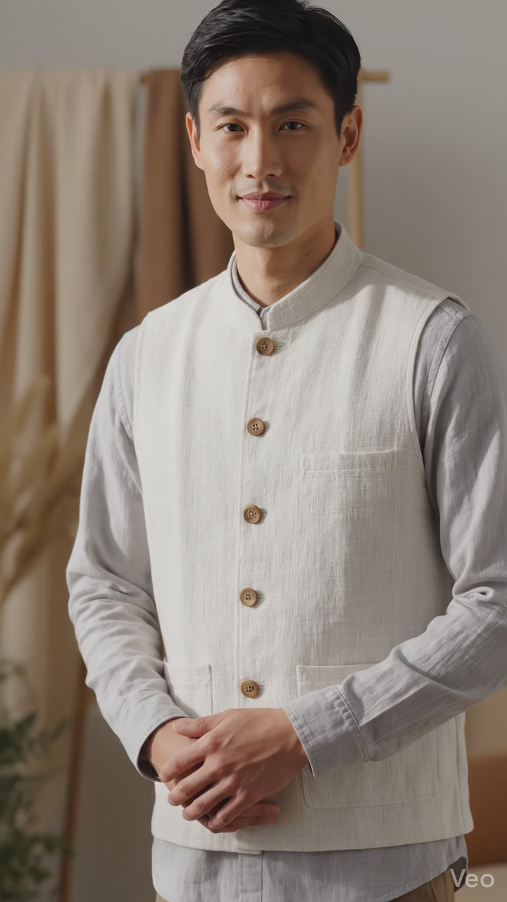 PURE ERI SILK WAIST COAT/ NEHRU JACKET